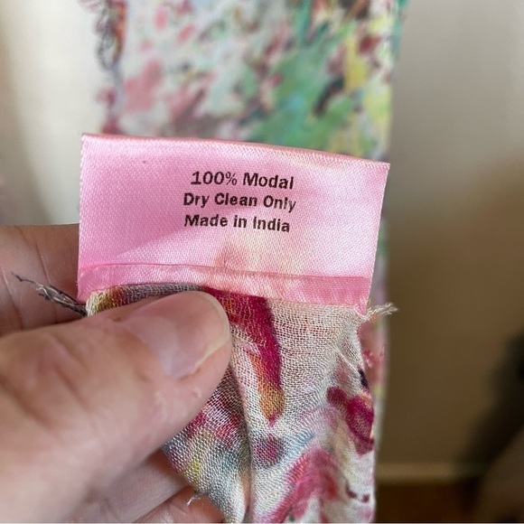 Bindya 100% Modal Colorful Artsy Boho Abstract Funky Lightweight Scarf Wrap - Picture 5 of 5